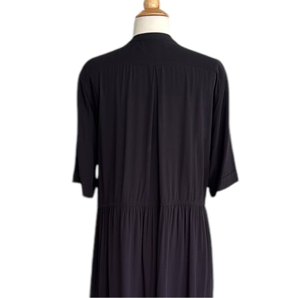 UNIQLO Ines De La Fressange Paris Black Long Dress Minimalist Relaxed Fit XS - Picture 8 of 14